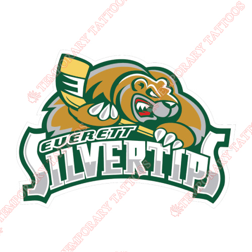 Everett Silvertips Customize Temporary Tattoos Stickers NO.7500